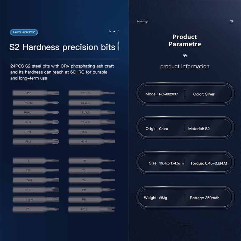 Outils pour moteur, 3 ensembles de tournevis magnétiques de précision, tournevis électrique, clé hexagonale, ensembles d'outils de bricolage