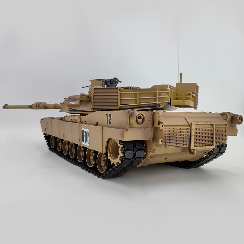 1/16 RC-Panzer, 2,4 G, M1A2, RC-Kampfpanzer, Militärmodell (verbesserte Version/Ockergelb)