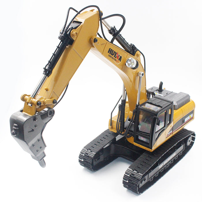 HUINA 3-in-1 1:14 2.4G RC Excavator Crusher Timber Grab Truck Engineering Vehicle Construction Truck with Smoke Effect & LED Light - enginediy