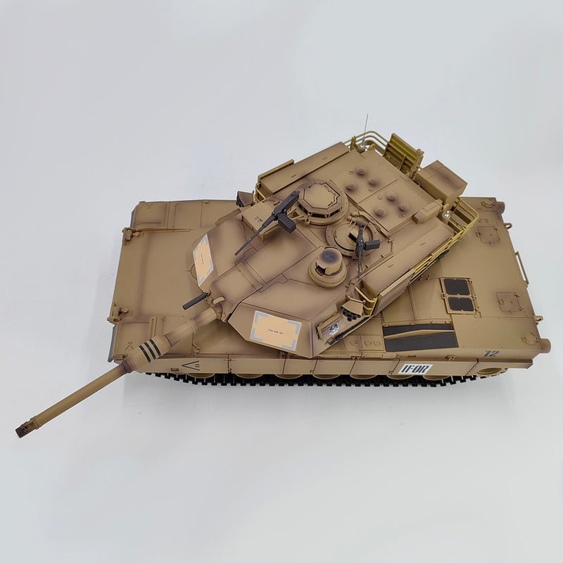 1/16 RC-Panzer, 2,4 G, M1A2, RC-Kampfpanzer, Militärmodell (verbesserte Version/Ockergelb)