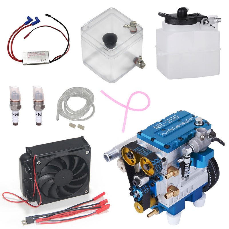 NR200 8.6cc Inline 2 Cylinder 4 Stroke Water-cooled Engine with Original Starter Kit - EngineDIY