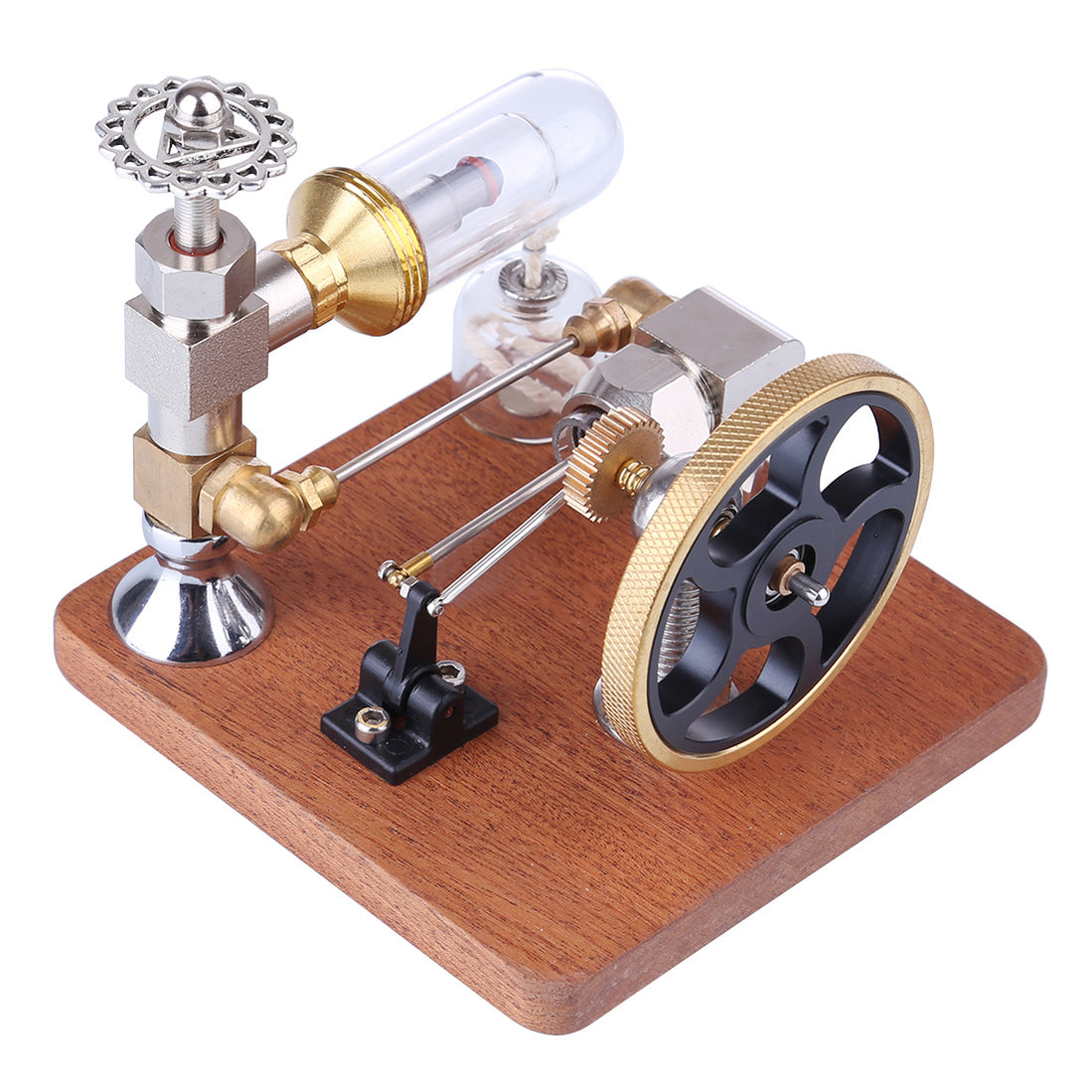 ENGINEDIY Stirling Engine Model with Vertical Flywheel Speed Adjustabl