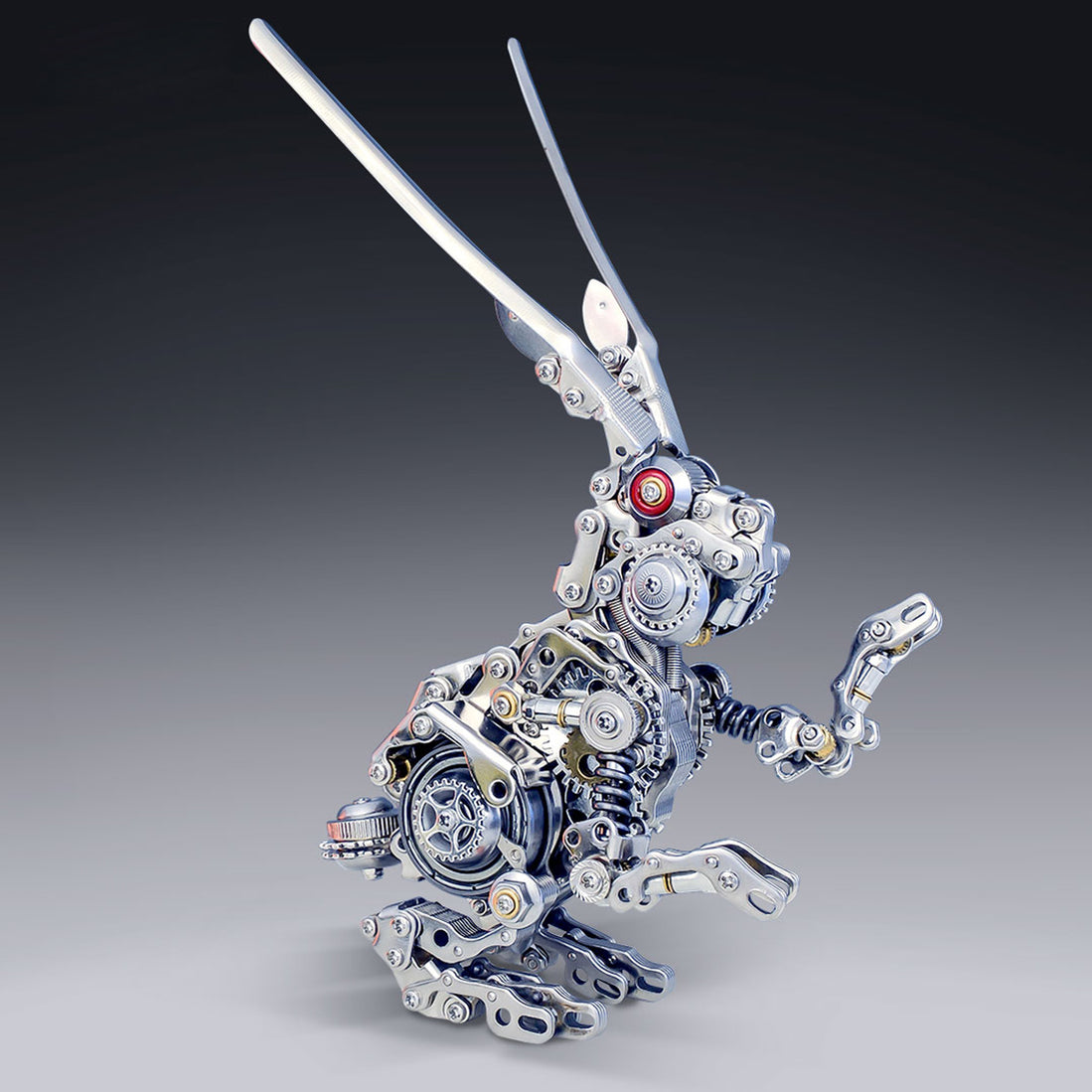 Mechanical Rabbit Building Blocks 3D Puzzle DIY Model Kit Jigsaw Metal Punk Mechanical Rabbit Model Mech ...
