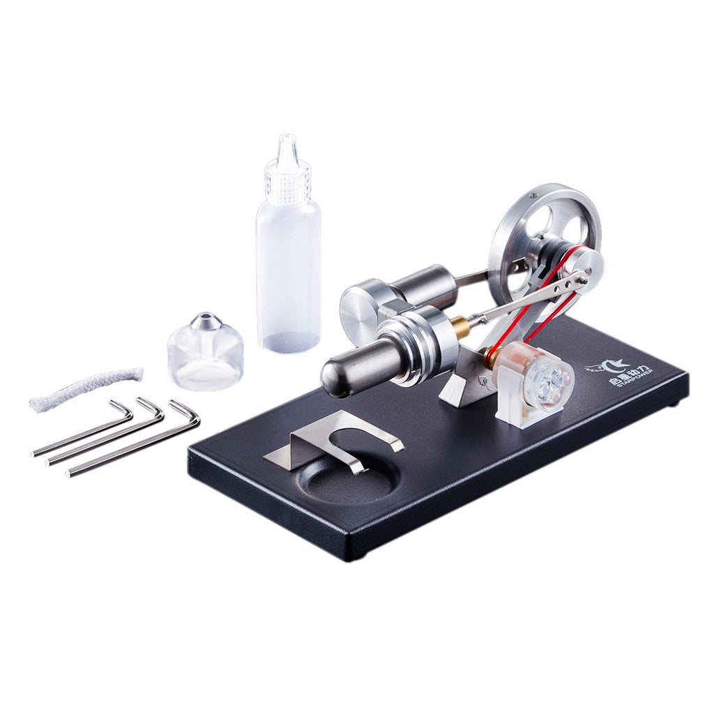 Stirling Engine with LED | Easy Operation & Long Lasting - EngineDIY