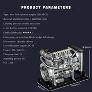 L4 Diesel Engine Model Kit that Works - Build Your Own Diesel Engine - TECHING 1: 10  Full Metal Mini L4 4 Cylinder Engine OHV Inline 4 Cylinder Engine Model Kit 300+PCS - EngineDIY
