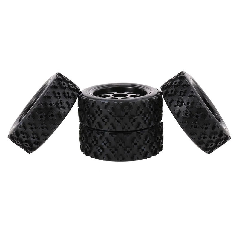 4PCS pneus de Voiture RC, Pneu Universel avec moyeu en Plastique pour HSP RC Traxxas HPI 1/10 Voiture RC(Black 4PCS pneus de Voiture RC, Pneu Universel avec moyeu en Plastique pour HSP RC Traxxas HPI 1/10 Voiture RC(Black