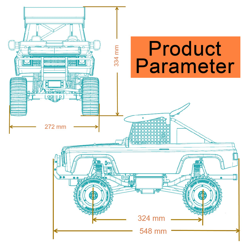 TOYAN X-POWER Sand Cruiser 1:8 RC Off-road 4WD Car Vehicle Crawler Kit - EngineDIY