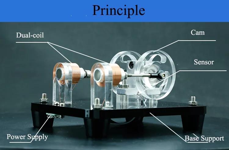 Engine DIY Kit Dual-coil Brushless Motor Hall Electric Machine Physical Experiment Engine Model Toy - enginediy
