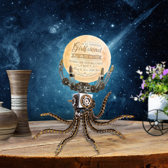 Customized Models 3D Metal Steampunk Galaxy Craft Puzzle Mechanical Octopus  Model DIY Assembly for Home Decor Creative Gift-1060PCS