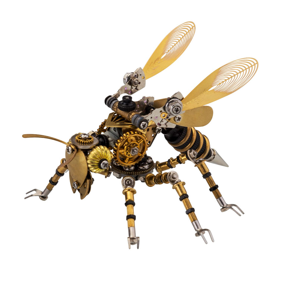 300Pcs+ 3D Steampunk Insect Assembling Model Mechanical Wasp Assembling Pack