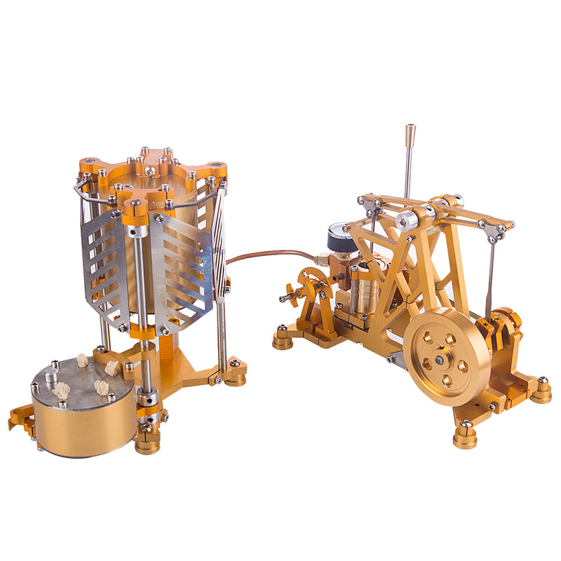 ENJOMOR Watt Steam Engine Reactor Model Steam Pump with Boiler Generator Scientific Educational Toys for Desktop Decor - EngineDIY