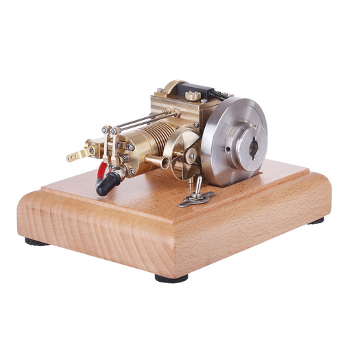 M16 1.6cc Mini 4 Stroke Gasoline Engine Model Vertical Air-cooled Single-cylinder Engine with Wooden Base - EngineDIY