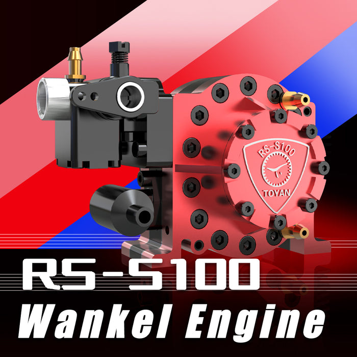 TOYAN RS-S100 2.46cc Mini Water-cooled Single Rotor Wankel Rotary Engine Model with Base and Starter Kit