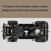 TWOLF TW-715 V8 Engine Powered 1:10 Scale RC Off-road 4WD 4-Door Pickup Truck Vehicle Crawler Kit with Electronic Equipment - EngineDIY