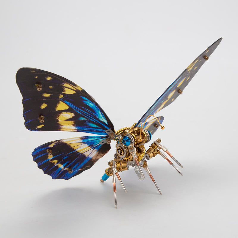 Steampunk 3D Butterfly Model Metal Puzzle DIY Assembly Kit for Kids, Teens and Adults (150PCS+) - Morpho Helena - EngineDIY