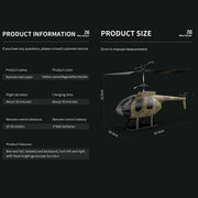 MD500 2.4G RC Airplane 4CH 6-axis Gyroscope Simulation Helicopter Model Toy (RTF Version/Green) - EngineDIY