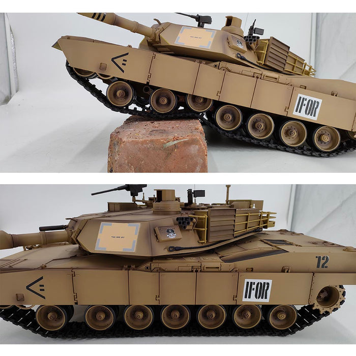 1/16 RC Tank 2.4G M1A2 RC Main Battle Tank Military Model (Upgraded Version/Yellow Ochre)