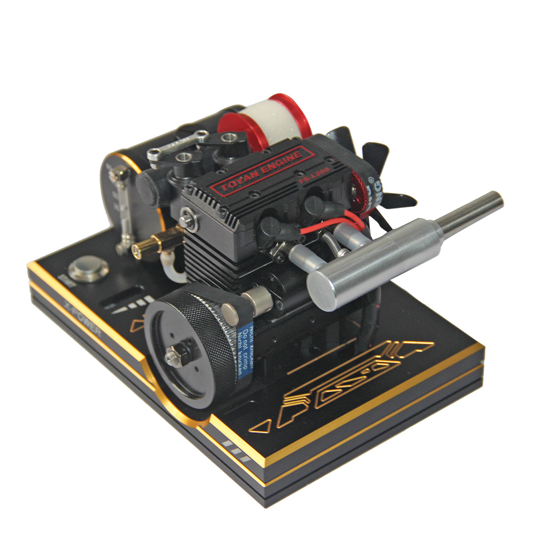 Filtre à air avec serre-câble pour moteur Nitro 4 temps TOYAN FS-L200 à deux cylindres