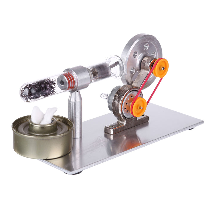 Single Cylinder Stirling Engine Experimental Generator Model