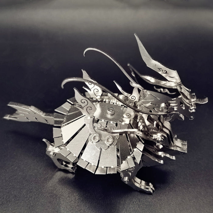 3D Puzzle Model Kit Mechanical Black Tortoise Metal Games DIY Assembly Jigsaw Crafts Creative Gift-41pcs