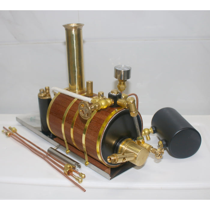 3.7CC Retro Reciprocating Steam Engine Model with 200ml Steam Boiler ...