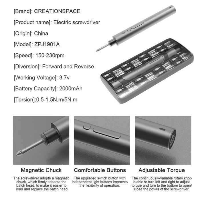 Mini Precision Electric Screwdriver Head Maintenance Tools DIY Tools Set for Models & Electronics