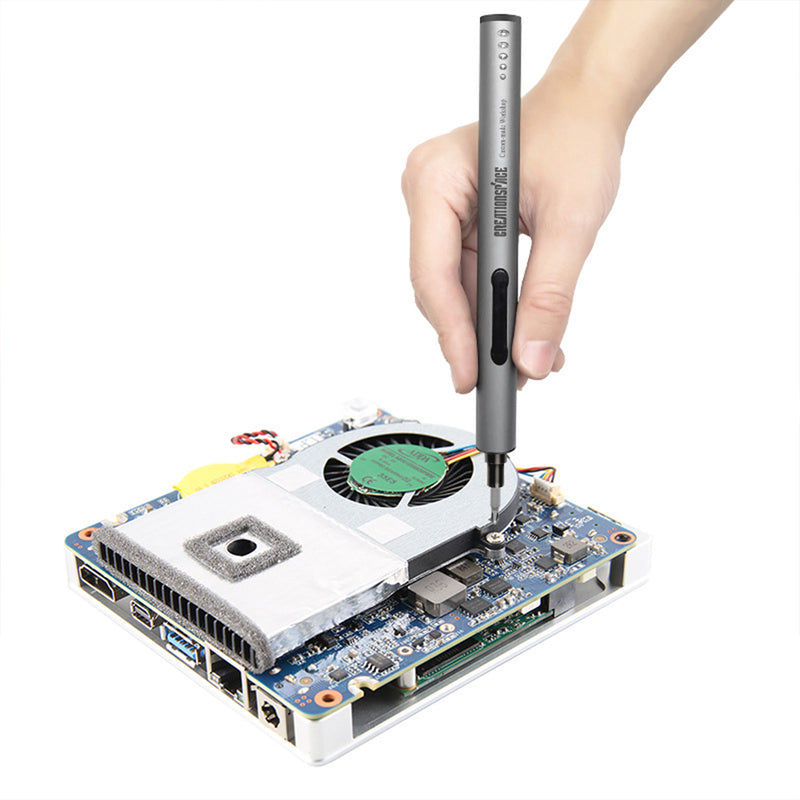 Mini Precision Electric Screwdriver DIY Tools Set with LED Light for Models & Electronics (Frosted) - EngineDIY