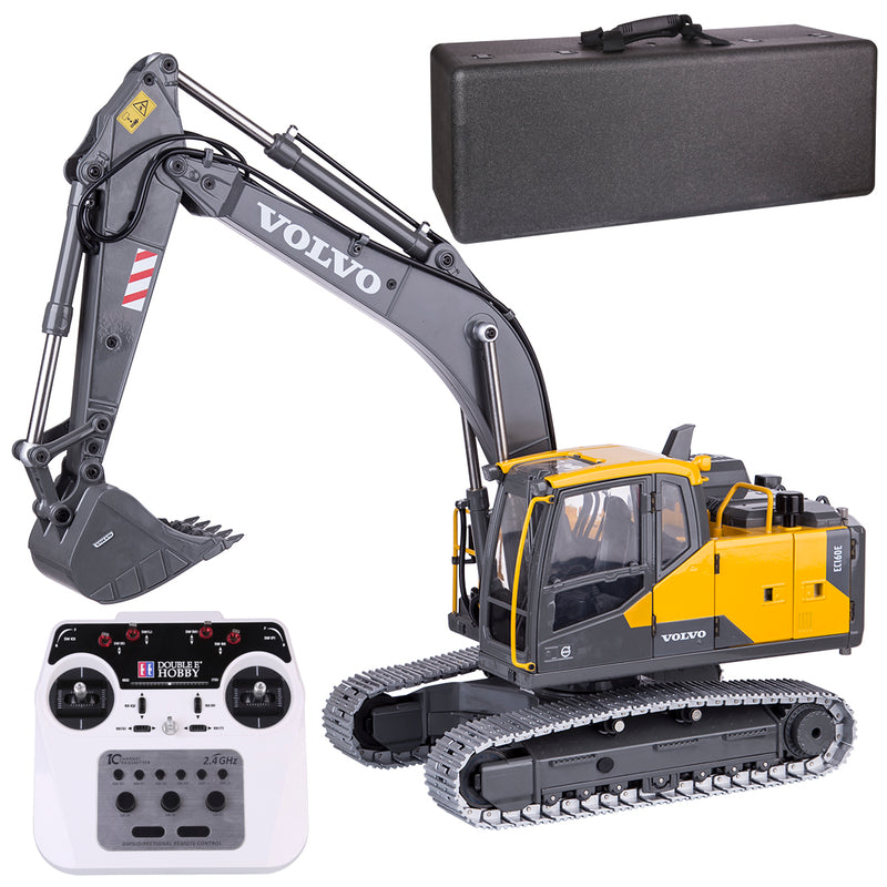 DOUBLE E 1:14 2.4G RC Excavator Metal Engineering Remote Control Construction Vehicle - Electric Cylinder Version RTR - EngineDIY