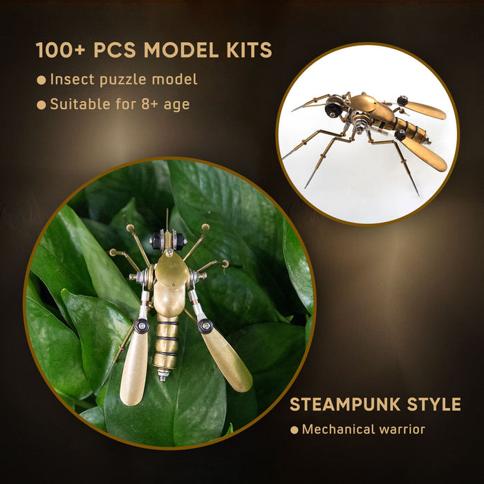 90Pcs Steampunk Insect Metal Model Kits Mechanical Crafts for Home Decor - Mosquito