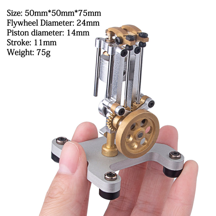 Mini Metal Mechanical 4-stroke Internal Combustion Engine Model Toy for Educational Experimental Science Demonstration