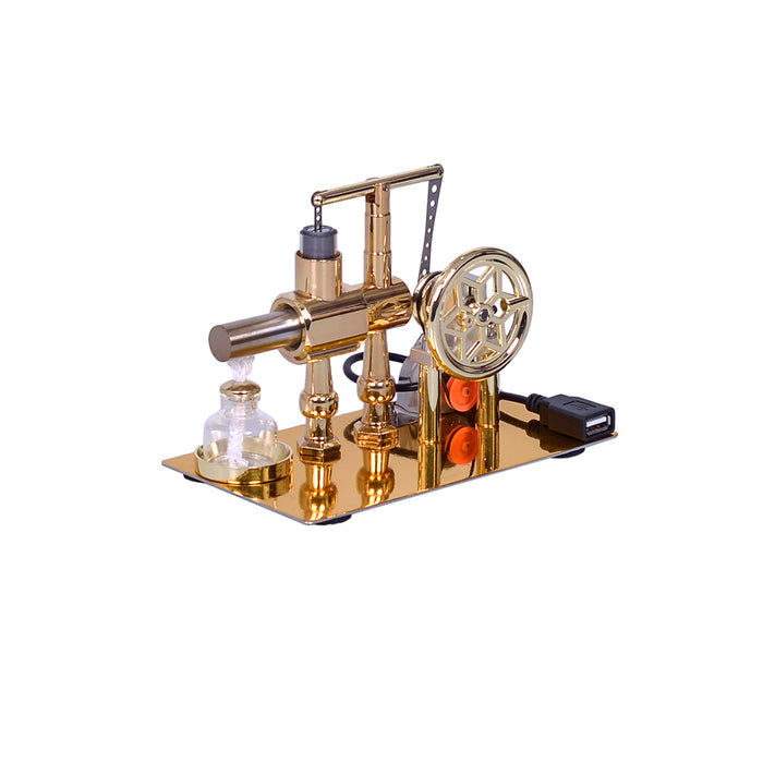 ENJOMOR Balance Single-cylinder Hot Air Stirling Engine Model with USB Light - Gift Collection