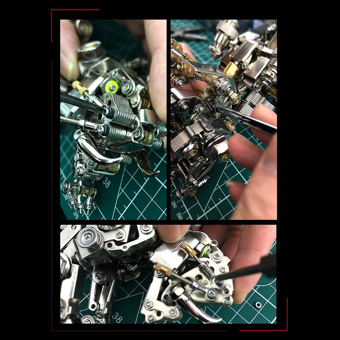 Kit d'assemblage 3D en métal, modèle Smilodon, tigre à dents de sabre - 650 pièces et plus