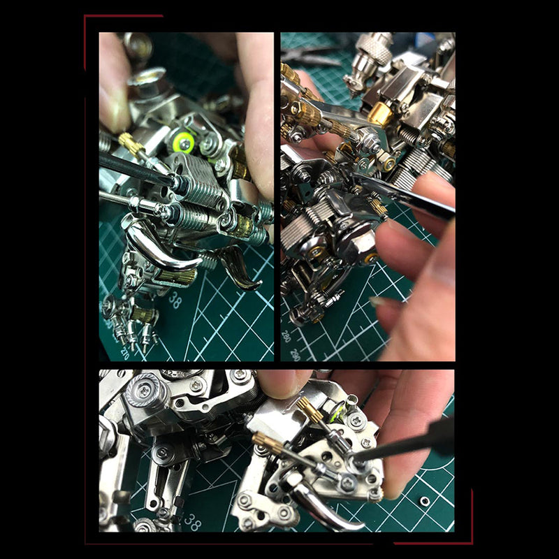 3D Metal Tiger Kit Assembly Smilodon Model Saber-toothed Tiger - 650PCS+ - EngineDIY