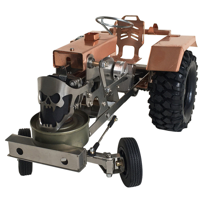 Stirling Engine Agricultural Tractor Model Hot Air Stirling Engine Toy with Movable Skull Head