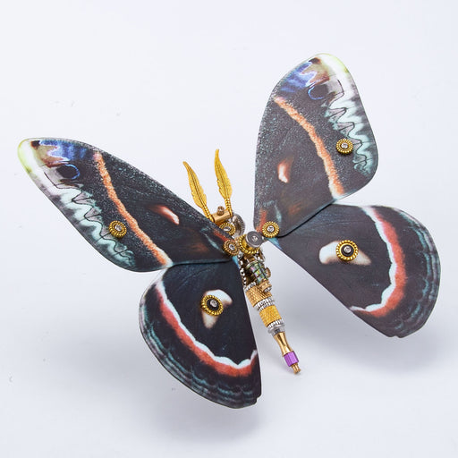 Steampunk 3D Butterfly Model Metal Puzzle DIY Assembly Kit for Kids, Teens and Adults (150PCS+) - Hyalophora Cecropia