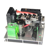 Metal Base with Water Cooling Parts for 32cc Inline Four Cylinder Water Cooled Gasoline Engine - enginediy