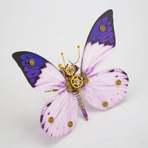 Steampunk 3D Butterfly Model Metal Puzzle DIY Assembly Kit for Kids, Teens and Adults (150PCS+) - Hebomoia Glaucippe