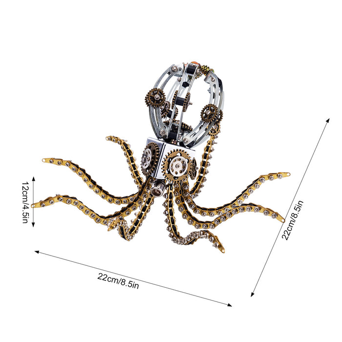 3D Metal Steampunk Galaxy Craft Puzzle Mechanical Octopus Model DIY Assembly for Home Decor Creative Gift-1060PCS