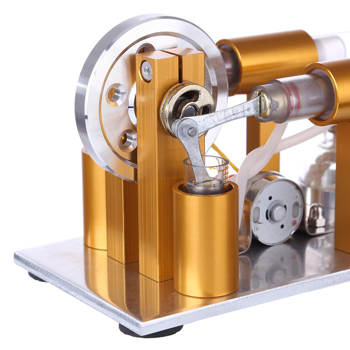 Two-cylinder Stirling Engine Model Physics Experiment Generator Model - enginediy