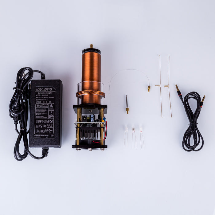 Bluetooth Wireless Mini Tesla Music Coil Speaker Plasma Singing Loudspeaker Experimenting Device Teaching Tool Desktop Toy