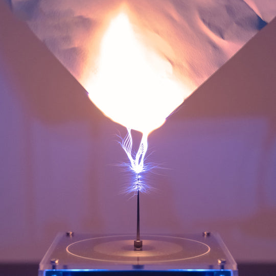 Bluetooth Musical Tesla Coil Plasma Speaker with Long Arc and Bluetooth Music Dual Mode Vinyl Record Shaped - enginediy