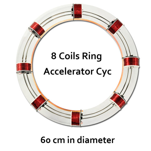 8-coil Circular Electromagnetic Accelerator Scientific Experiment Tool DIY Physics Toy with High Magnetic Beads