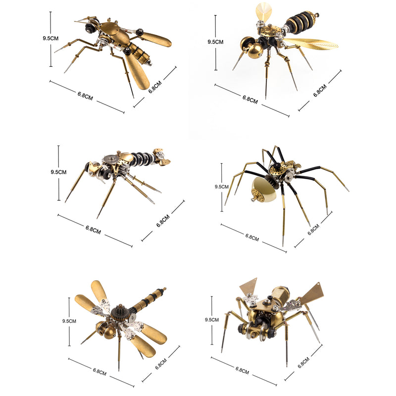 500+Pcs Steampunk Insect MINI Metal Creative Crafts - EngineDIY