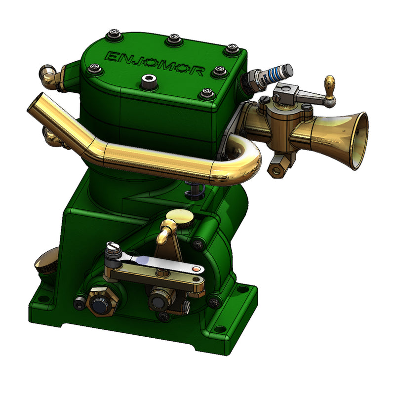 ENJOMOR 10cc Flathead Engine Single Cylinder 4 Stroke L Head Sidevalve Engine Water-cooled Gasoline Engine Internal Combustion Engine - EngineDIY