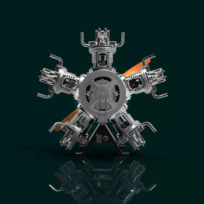 5 Cylinder Radial Engine Model Kit that Works - Build Your Own Radial Engine - TECHING 1: 6 Full Metal Radial Engine Model Kit 230+Pcs - EngineDIY