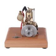 M16 1.6cc Mini 4 Stroke Gasoline Engine Model Vertical Air-cooled Single-cylinder Engine with Wooden Base - EngineDIY