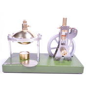 ENJOMOR Retro Metal Steam Engine with Boiler - Vertical Transparent Cylinder Steam Engine Model - STEM Toy - EngineDIY