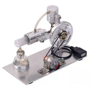 L-shape Stirling Engine Model with USB Connector and Night Light - EngineDIY