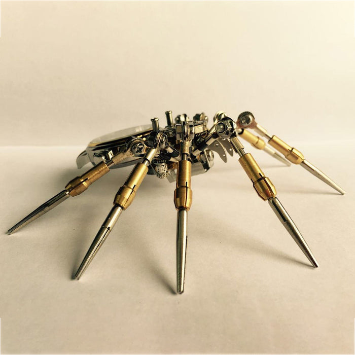 3D Puzzle Model Kit Spider Shaped Mechanical Clock Model  Creative Gift - enginediy