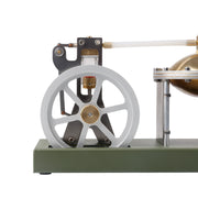 ENJOMOR Retro Metal Steam Engine with Boiler - Vertical Transparent Cylinder Steam Engine Model - STEM Toy - EngineDIY